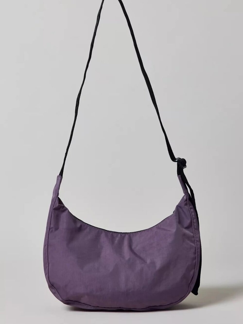 BAGGU Nylon Medium Crescent Shoulder Bag - Dusty Violet